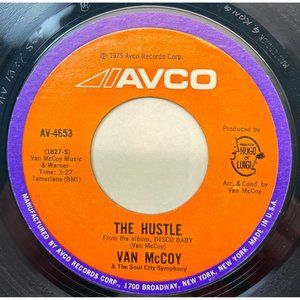 Van McCoy The Hustle / Hey Girl Come and Get It 45 Disco Boogie 1975 Avco 4653